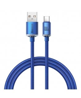 Baseus Crystal Shine USB-kaapeli 1,2 m USB A USB C Sininen