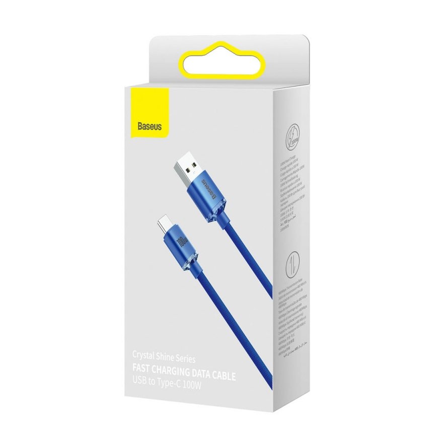 Baseus Crystal Shine USB-kaapeli 1,2 m USB A USB C Sininen – 4