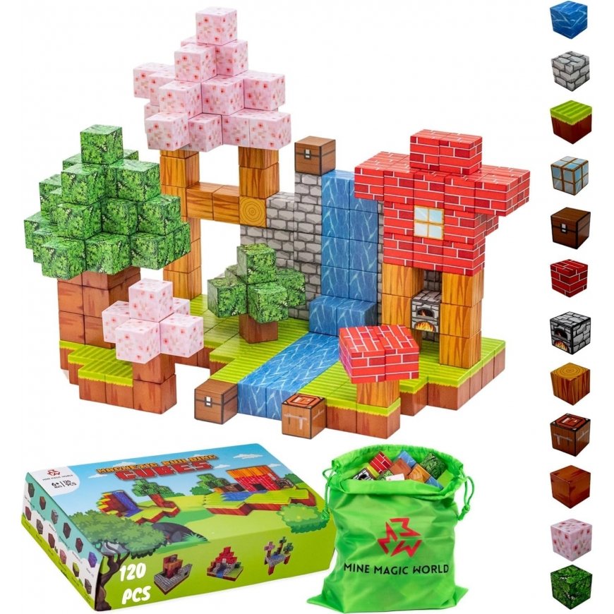Lean Toys 3D Magnetic Blocks Construction Puzzle Colorful 45 pcs. – 2