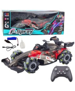 Lean Toys F-Purškiklis Tālvadības RC Sacīkšu auto 1:10 Gaismas Skaņas Tvaiks Sarkanā