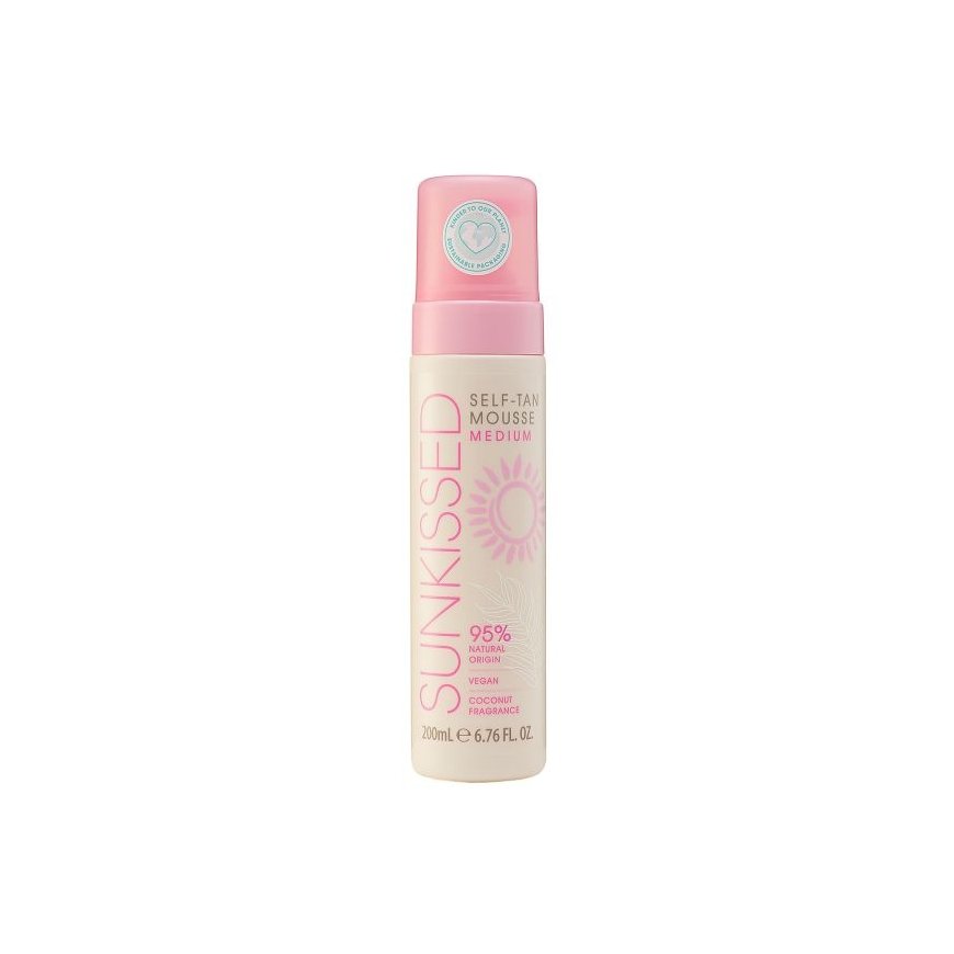 Sunkissed Self-Tan Mousse Medium Coconut Fragrance, 200 ml