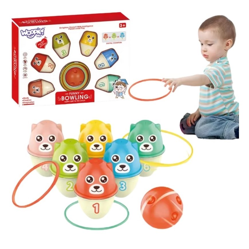 WOOPIE Boulings Bērniem Krāsainie Lāči 3in1