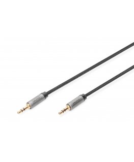Digitus DB-510110-018-S audiokaabel 1,8 m 3.5mm Must