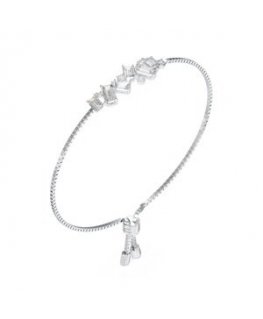 Guess Steel bracelet with crystals and zircons Chandelier JUBB05363JWRHT/U