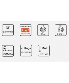 Пульт управления LED, устанавливаемый на стене, с колесиком, DIM/CCT, RF 2,4GHz, TUYA, VARIANTE, LED line PRIME