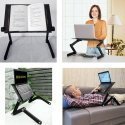 Wonder Worker Newton Laptop Table Desk Ergonomic Folding Bed Tray Cooling Pad Black Wonder Worker Newton Laptop Table Desk Ergonomic Folding Bed Tray Cooling Pad Black
