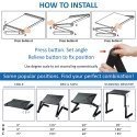 Wonder Worker Newton Laptop Table Desk Ergonomic Folding Bed Tray Cooling Pad Black Wonder Worker Newton Laptop Table Desk Ergonomic Folding Bed Tray Cooling Pad Black