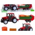 Lean Toys Traktor koos haagise ja heinarullidega, 62x17,5x16 cm Lean Toys Traktor koos haagise ja heinarullidega, 62x17,5x16 cm