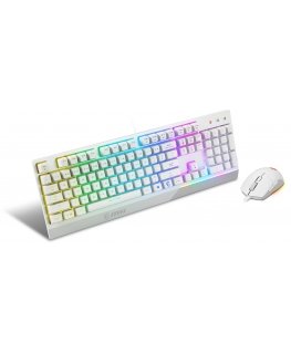MSI VIGOR GK30 клавиатура Мышь входит в комплектацию Игровой USB QWERTY Итальянский Белый