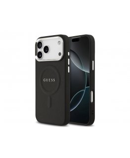 Чехол Guess PU Saffiano MagSafe для Apple iPhone 17 Pro Max черного цвета