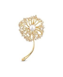 Jwl Luxury Pearls Romanttinen kultapintainen 2in1 -solki aidolla valkoisella helmellä JL0729