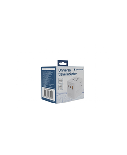 Gembird TPA-1A2C20-01-W Universalus kelioninis maitinimo adapteris, 20 W, baltas | Gembird
