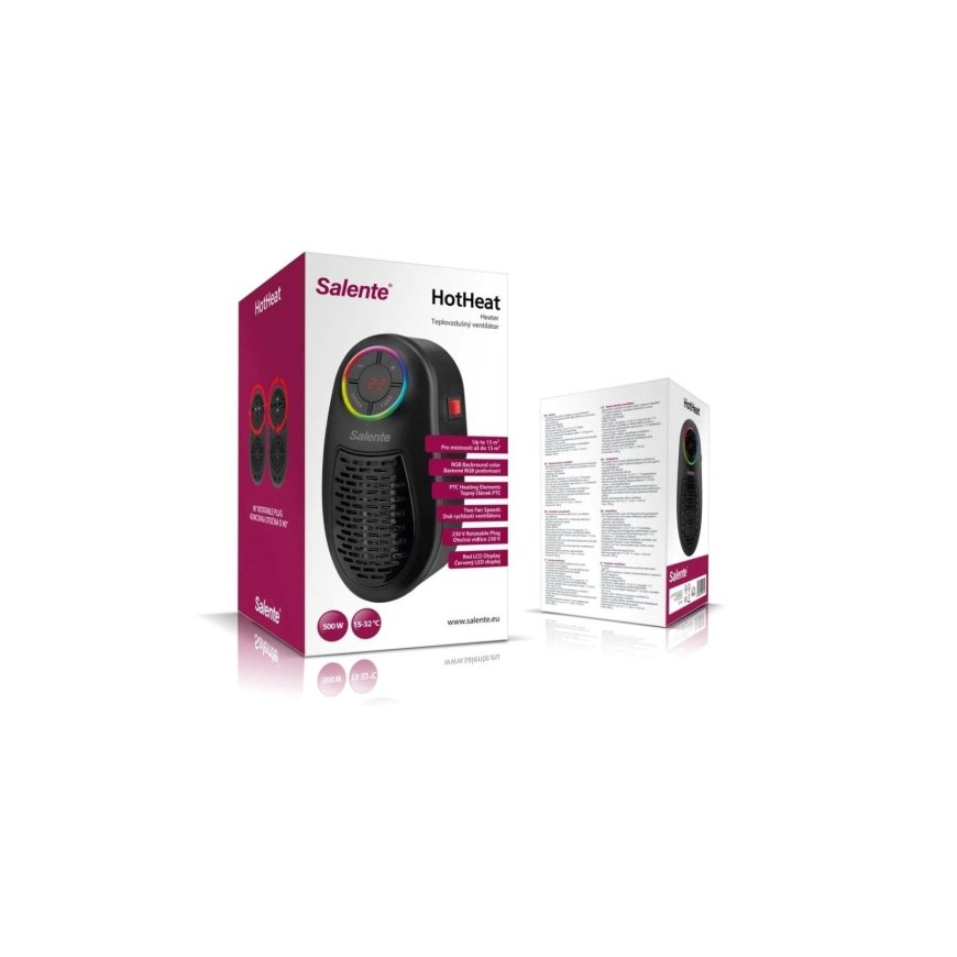 Evolveo Salente HotHeat, soojafänn, 500 W, must – 2