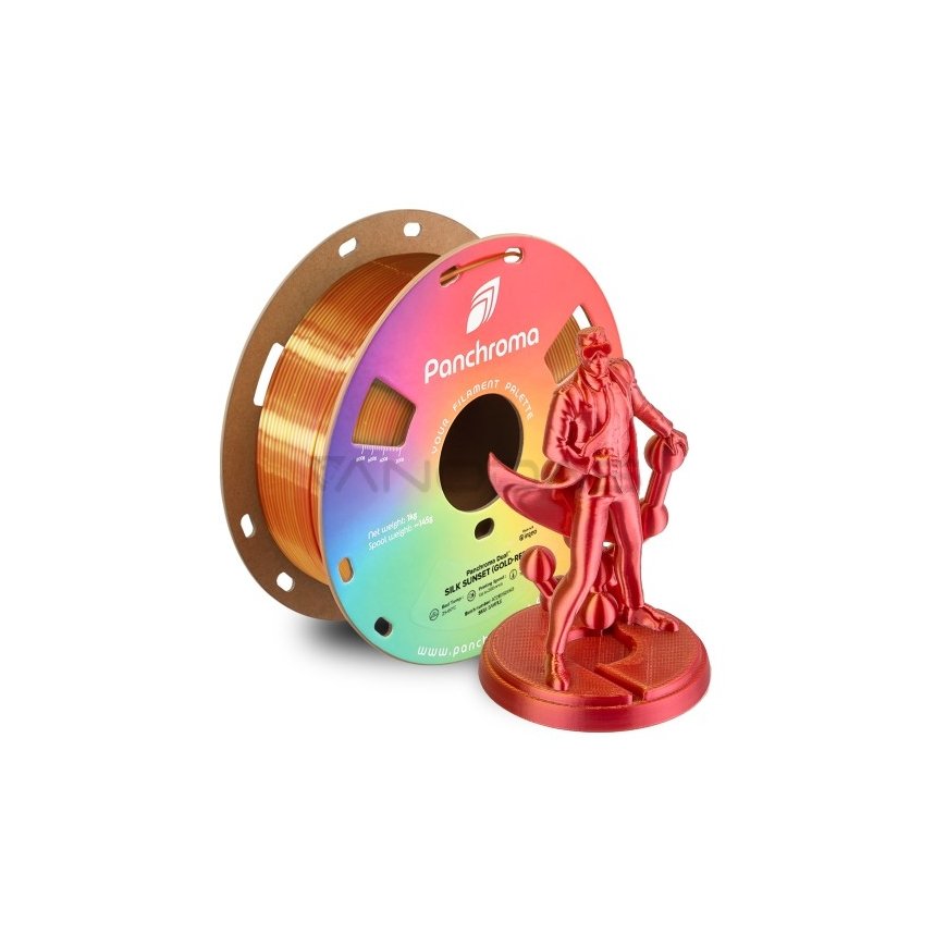 Polymaker Panchroma PLA DUAL SILK plastic - Sunset Gold-Red
