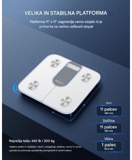 Svarstyklės Renpho ELIS 1C (baltas, Bluetooth 4.0 ir aukščiau)