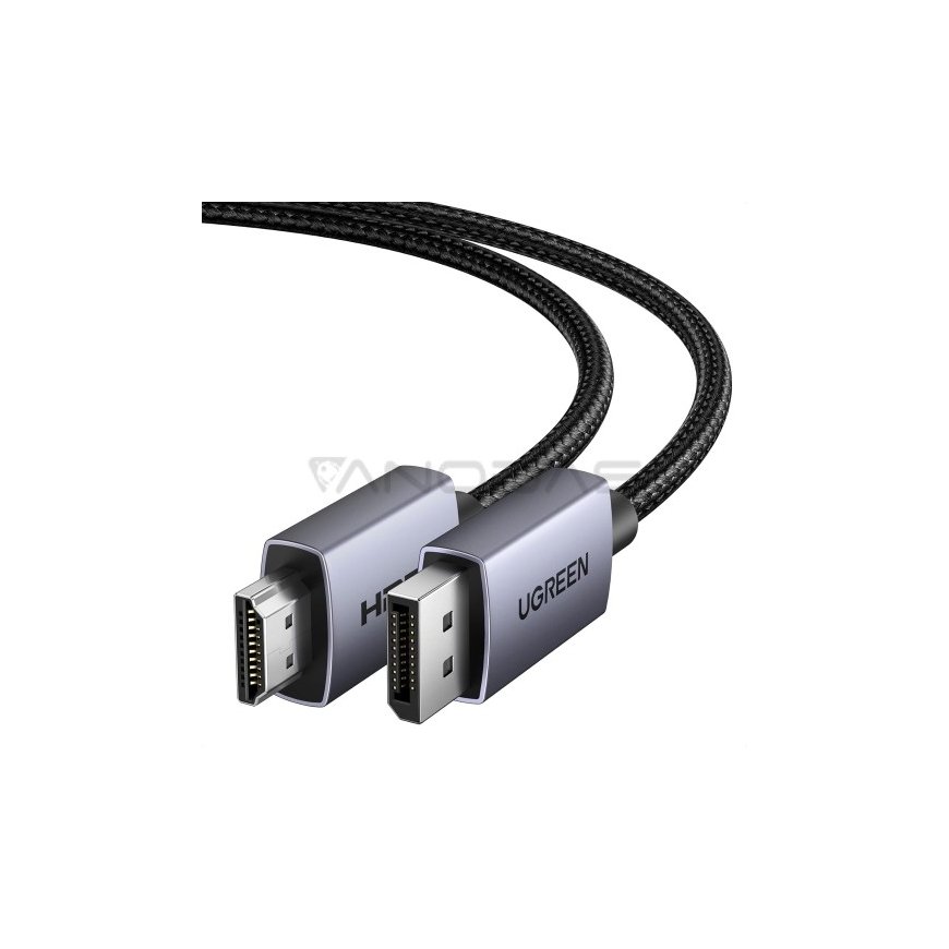 Кабель DisplayPort (DP) штекер - HDMI штекер односторонний 4K@30Hz 5м черный DP125 UGREEN
