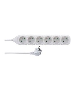 Solight pikendus 5m, 6 pesa, lüliti, 16A/3680W, PVC, valge