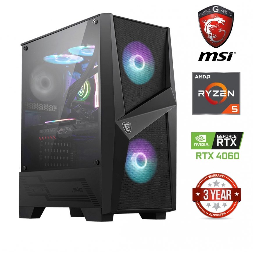 MDATA GAMING Ryzen 5 5500 32GB 256GB SSD 1TB HDD RTX 4060 NoOs – 2