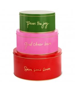 Metal cookie containers, 3 pieces