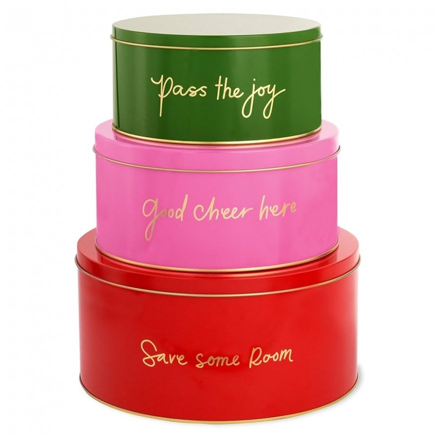 Metal cookie containers, 3 pieces