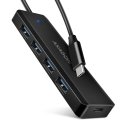 Axagon HUE-C1C sąsajos šakotuvas USB 3.2 Gen 1 (3.1 Gen 1) Type-C 5000 Mbit/ai Juoda Axagon HUE-C1C sąsajos šakotuvas USB 3.2 Gen 1 (3.1 Gen 1) Type-C 5000 Mbit/ai Juoda