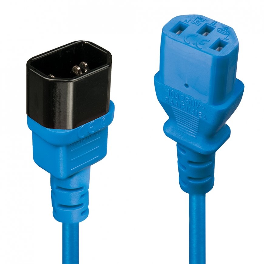 Lindy 30471 elektrības kabelis Melns, Zils