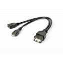 Gembird A-OTG-AFBM-04 USB cable 0.15 m Micro-USB B USB A Black