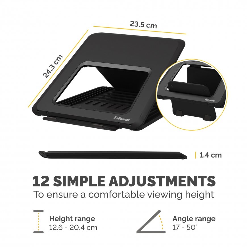 Fellowes Breyta Laptop Ständer bis zu 15\" und 5kg schwarz – 4