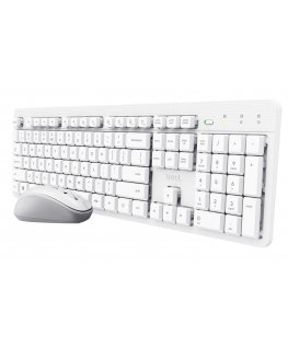 Trust Ody II клавиатура Мышь входит в комплектацию Дом/офис Беспроводной RF QWERTY Американский английский Белый