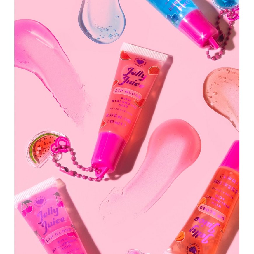 I Heart Revolution, Jelly Juice, Plumping, Lip Gloss, Peach, 10
