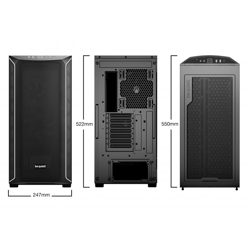 be quiet! Shadow Base 800 DX Black „Midi Tower“ Juoda – 2