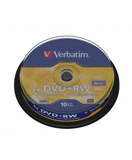 Verbatim DVD+RW Matt Silver 4,7 GB 10 kpl