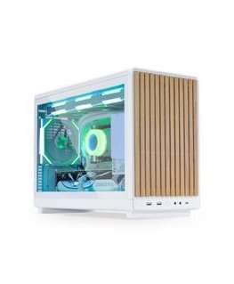 Lian Li DAN computer case A3-mATX Wood Edition PC case, Tempered Glass, Micro-ATX - Walnut, black color