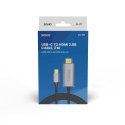 Savio USB-C to HDMI 2.0B cable 2m silver / black gold tips CL-171 HDMI-kaabel USB C HDMI tüüp A (Sta Savio USB-C to HDMI 2.0B cable 2m silver / black gold tips CL-171 HDMI-kaabel USB C HDMI tüüp A (Sta