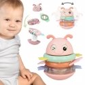 WOOPIE Baby Wańka Wstańka Sensory Toy 2in1 Rattle Teether Pink WOOPIE Baby Wańka Wstańka Sensory Toy 2in1 Rattle Teether Pink