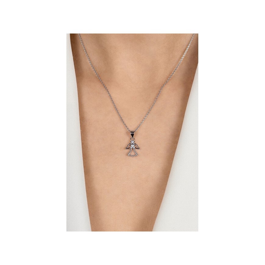 Brilio Silver Brilio Silver Beautiful silver pendant with zirconia Angel PT121W