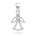 Brilio Silver Brilio Silver Beautiful silver pendant with zirconia Angel PT121W Brilio Silver Brilio Silver Beautiful silver pendant with zirconia Angel PT121W