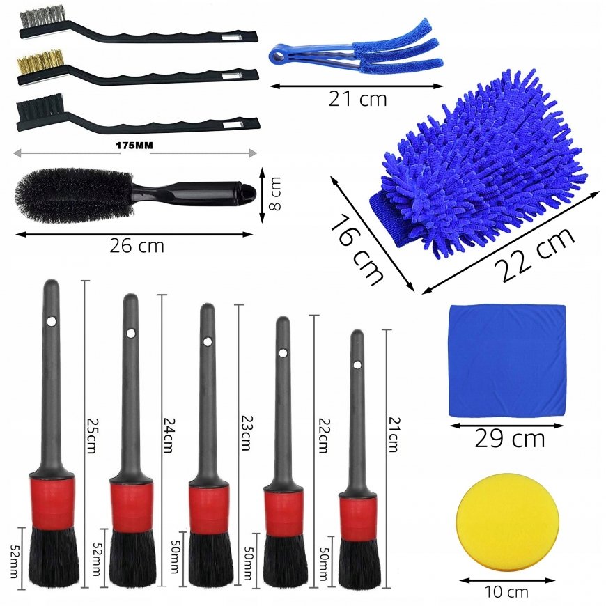 Retoo Car Cleaning Detailing Accessories Kit - 15 pcs.