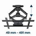 Gembird WM-75ST-01 televizoriaus laikiklis 190,5 cm (75") Juoda