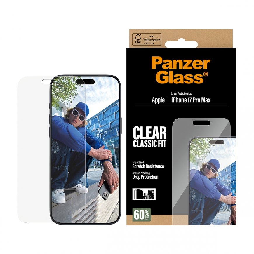 PanzerGlass ® Screen Protector iPhone 17 Pro Max | Classic Fit w. EasyAligner Skaidri ekrano apsauga – 2