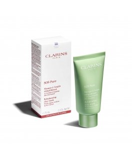 Clarins SOS Pure Puhastav näomask Mõlemale soole sobiv 75 ml Kreemikas