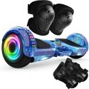 Retoo Sähkökäyttöinen Rullalauta Bluetooth-kaiuttimella, LED-valolla ja suojilla 6.5'' Retoo Sähkökäyttöinen Rullalauta Bluetooth-kaiuttimella, LED-valolla ja suojilla 6.5''