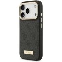 Guess 4G Logo Plate MagSafe case designed for Apple iPhone 17 Pro in black color Guess 4G Logo Plate MagSafe case designed for Apple iPhone 17 Pro in black color