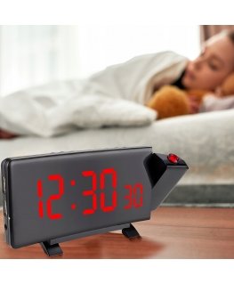 Retoo Alarm Clock with Projector 10 volume levels 8'' screen