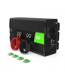 Green Cell INV08 toiteadapter ja vaheldi Hooneväline 1000 W Must