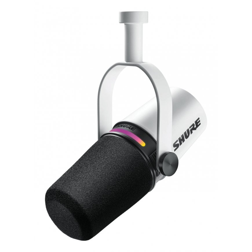 Shure MV7+-W mikrofons Balts Studijas mikrofons