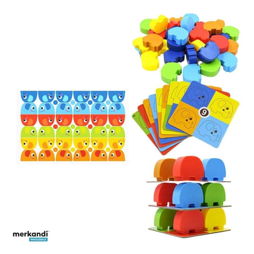 Lean Toys Spēle bērniem ziloņu tornis, 46 daļas – 2
