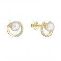 Evolution Group gold-plated earrings with real pearls 21067.1 Evolution Group gold-plated earrings with real pearls 21067.1