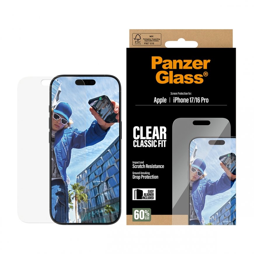 PanzerGlass ® Screen Protector iPhone 17 | iPhone 16 Pro | Classic Fit w. EasyAligner Kirkas näytöns – 2
