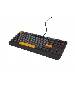 GENESIS Thor 230 TKL клавиатура Игровой USB + RF Wireless + Bluetooth QWERTY Черный, Серый, Оранжевый